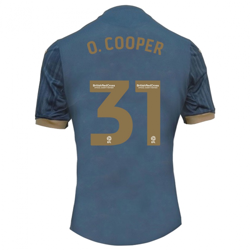 Gyermek Oliver Cooper #31 Sötét Kékeszöld Idegenbeli Jersey 2023/24 Mez Póló Ing