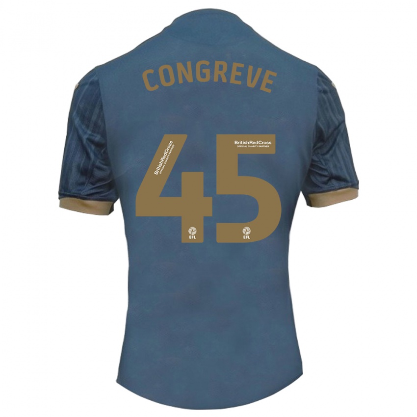 Gyermek Cameron Congreve #45 Sötét Kékeszöld Idegenbeli Jersey 2023/24 Mez Póló Ing