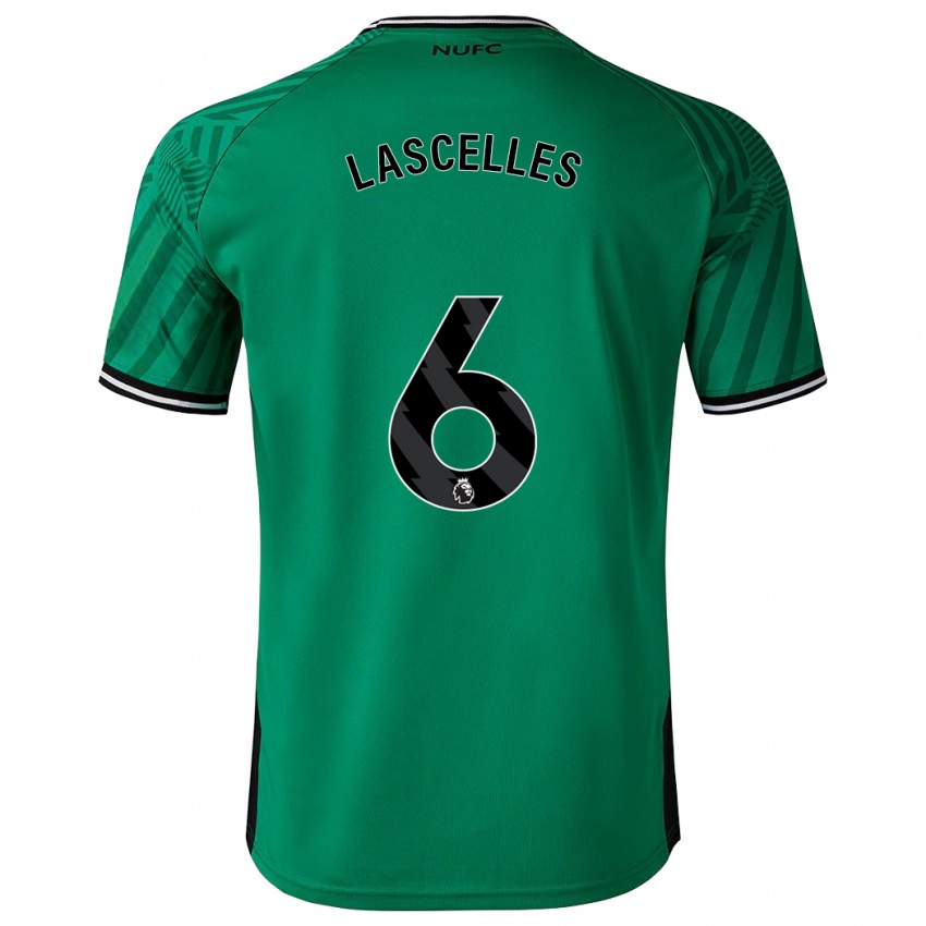 Gyermek Jamaal Lascelles #6 Zöld Idegenbeli Jersey 2023/24 Mez Póló Ing