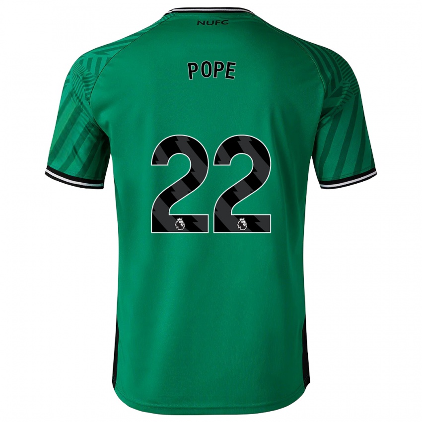 Gyermek Nick Pope #22 Zöld Idegenbeli Jersey 2023/24 Mez Póló Ing