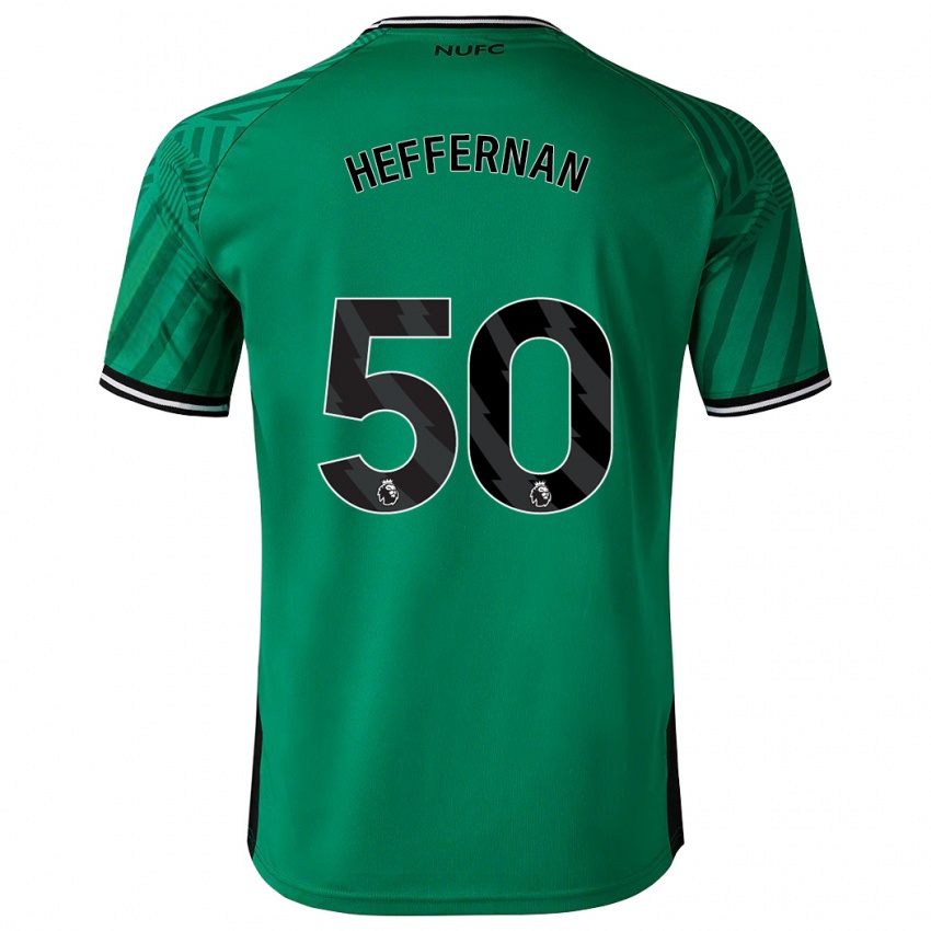 Gyermek Cathal Heffernan #50 Zöld Idegenbeli Jersey 2023/24 Mez Póló Ing