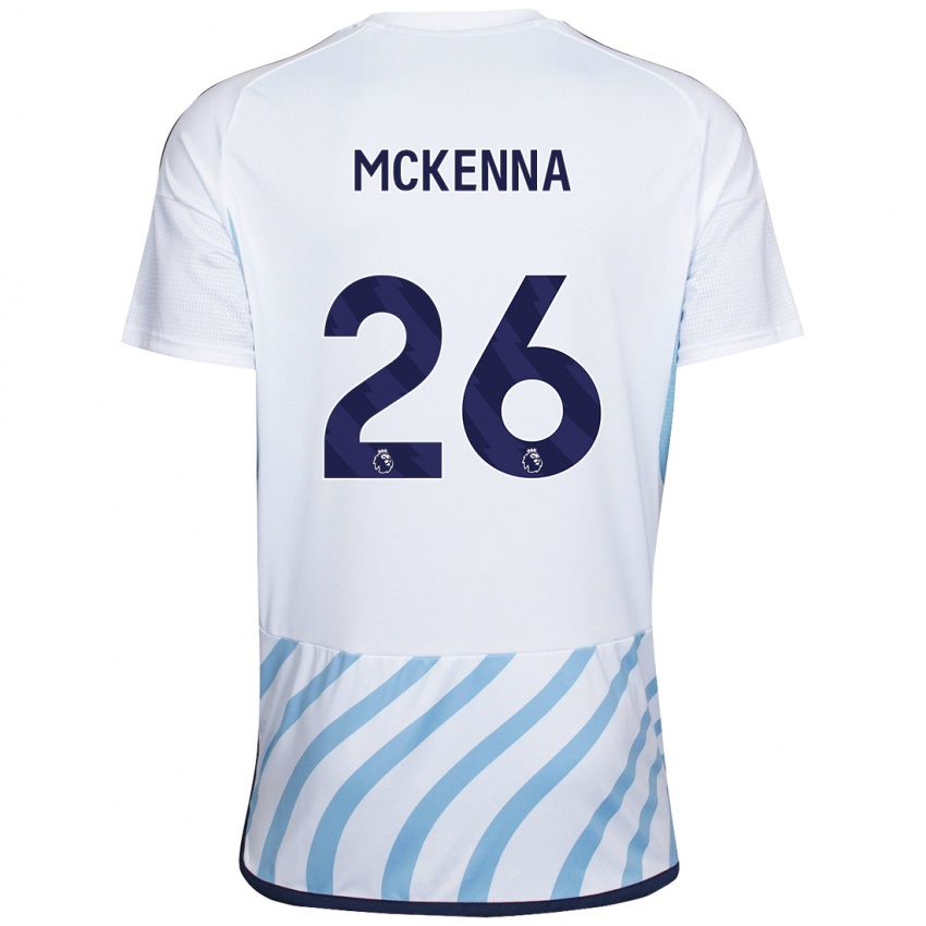 Gyermek Scott Mckenna #26 Fehér Kék Idegenbeli Jersey 2023/24 Mez Póló Ing