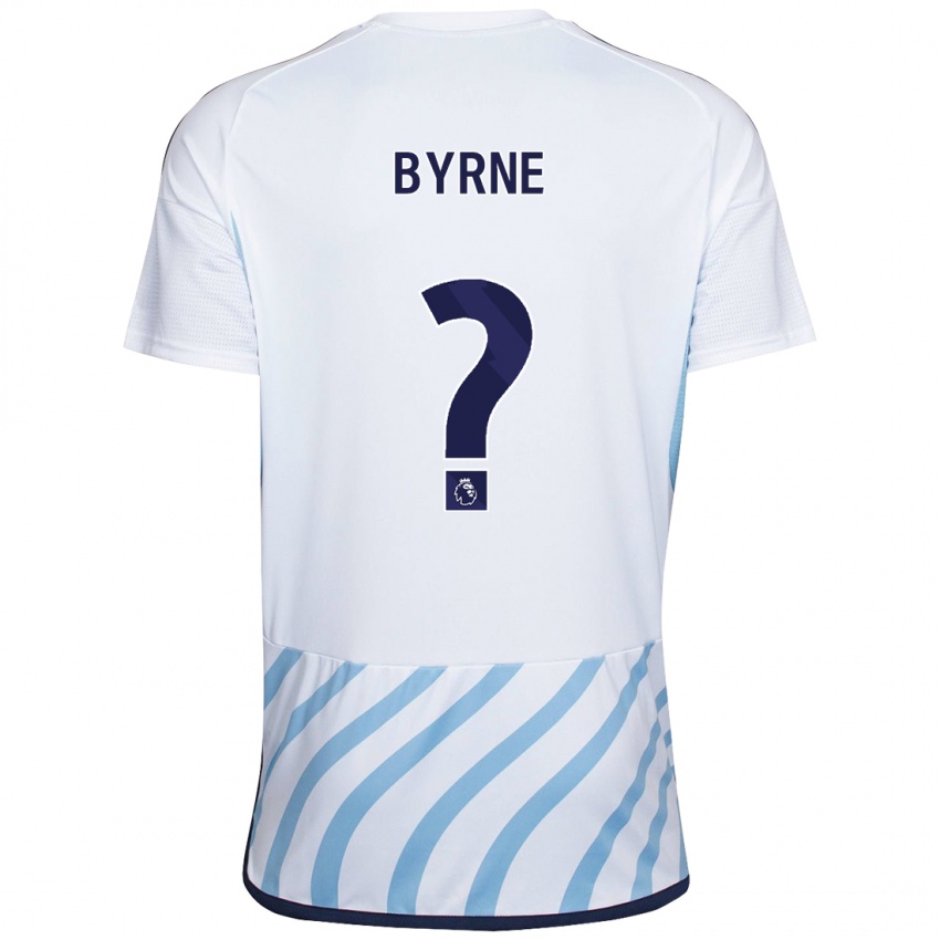 Gyermek Shayne Byrne #0 Fehér Kék Idegenbeli Jersey 2023/24 Mez Póló Ing