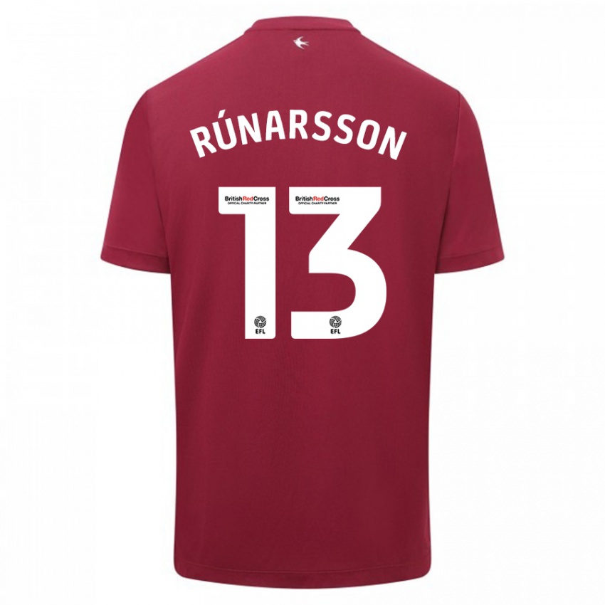 Gyermek Runar Alex Runarsson #13 Piros Idegenbeli Jersey 2023/24 Mez Póló Ing