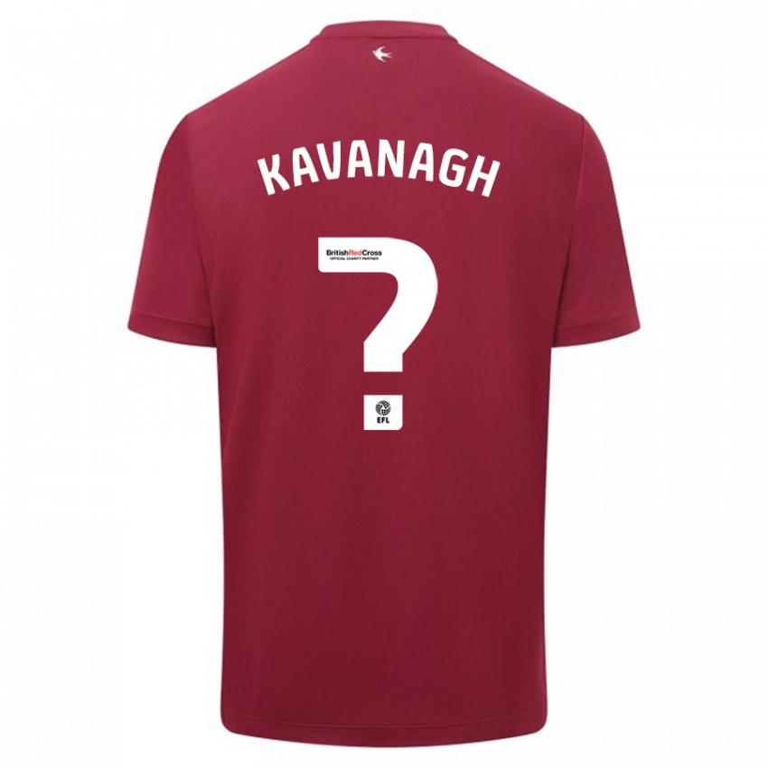 Gyermek Ryan Kavanagh #0 Piros Idegenbeli Jersey 2023/24 Mez Póló Ing