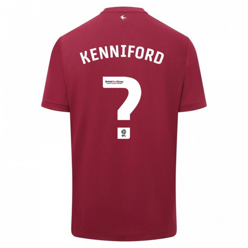 Gyermek Kyle Kenniford #0 Piros Idegenbeli Jersey 2023/24 Mez Póló Ing