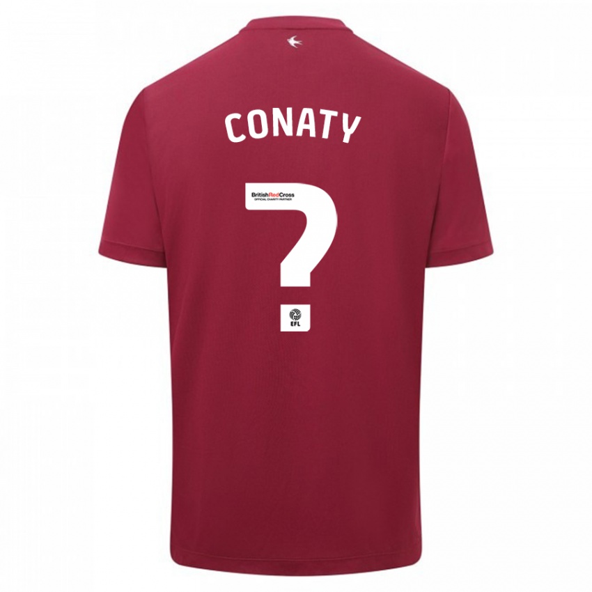 Gyermek Keano Conaty #0 Piros Idegenbeli Jersey 2023/24 Mez Póló Ing