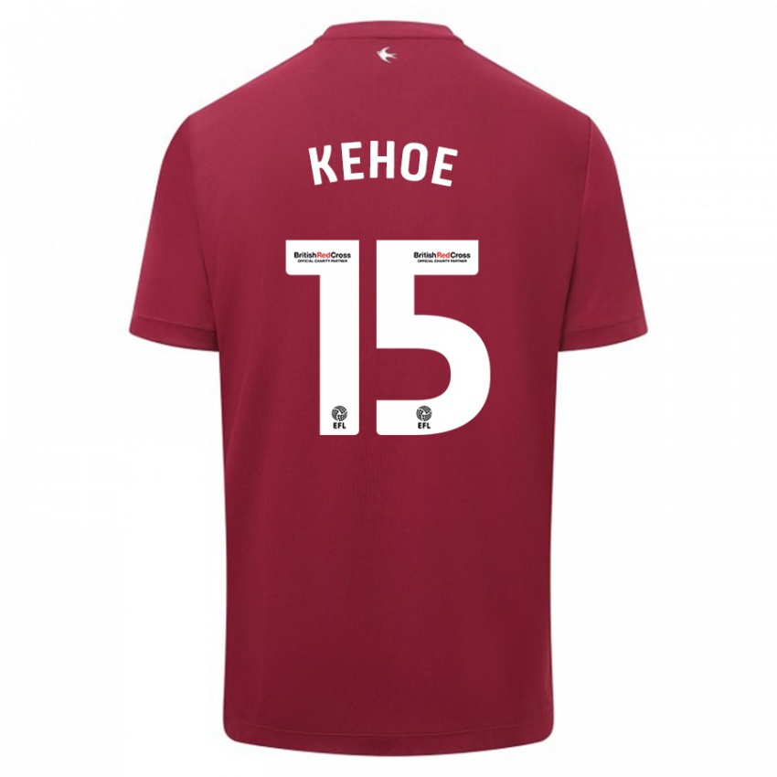 Gyermek Molly Kehoe #15 Piros Idegenbeli Jersey 2023/24 Mez Póló Ing