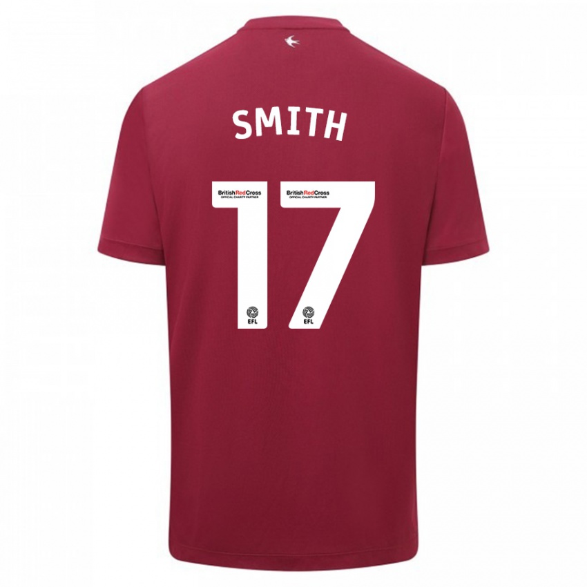 Gyermek Hollie Smith #17 Piros Idegenbeli Jersey 2023/24 Mez Póló Ing