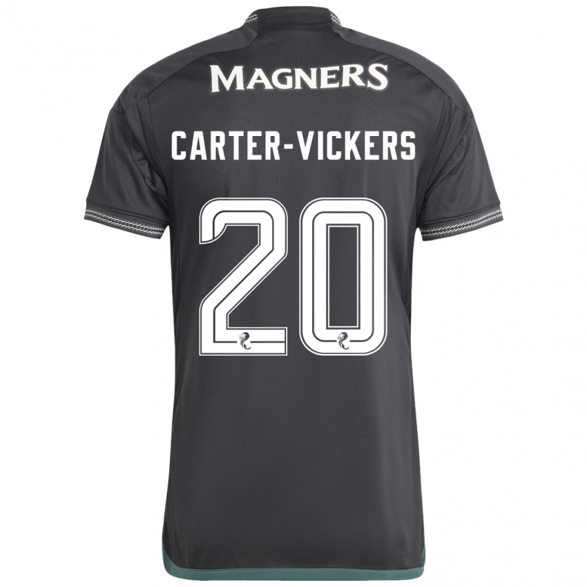 Gyermek Cameron Carter-Vickers #20 Fekete Idegenbeli Jersey 2023/24 Mez Póló Ing