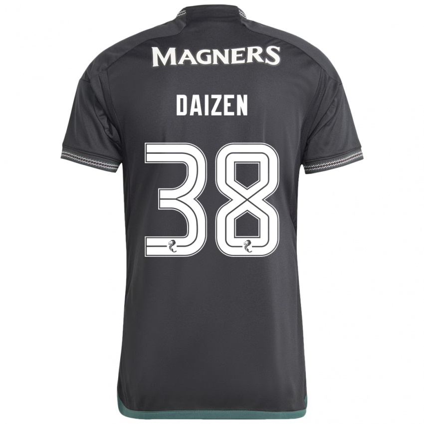 Gyermek Daizen Maeda #38 Fekete Idegenbeli Jersey 2023/24 Mez Póló Ing