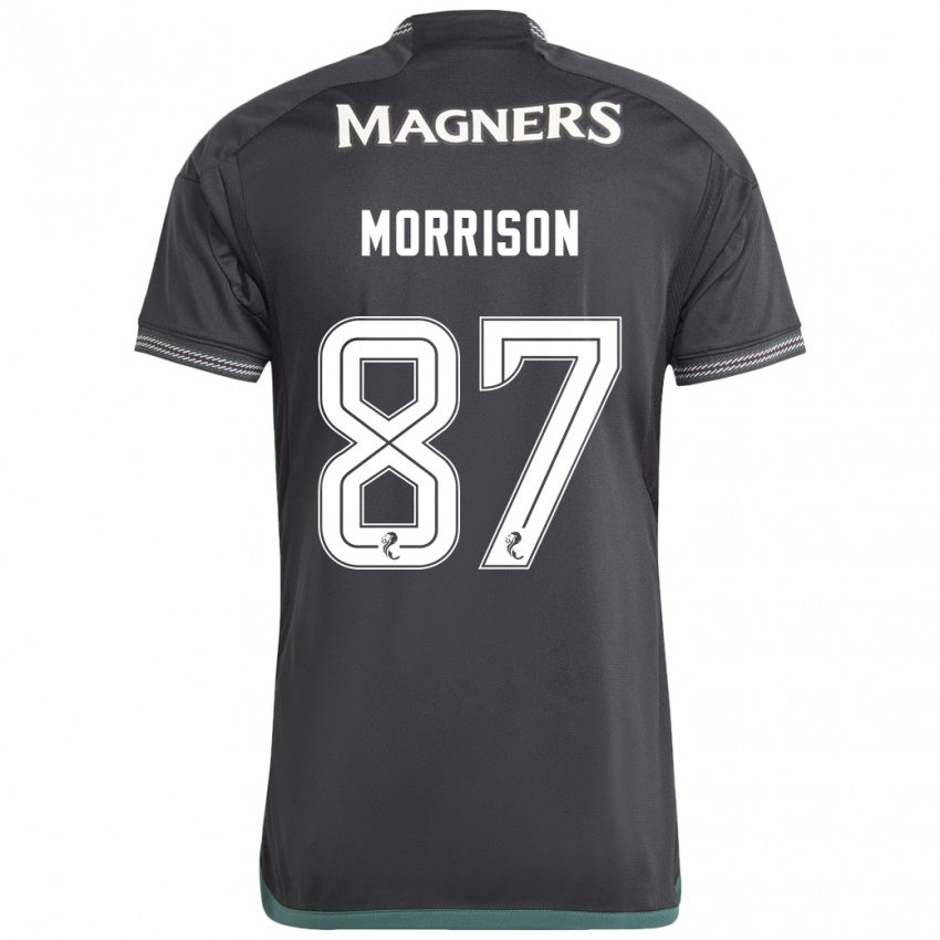 Gyermek Joe Morrison #87 Fekete Idegenbeli Jersey 2023/24 Mez Póló Ing