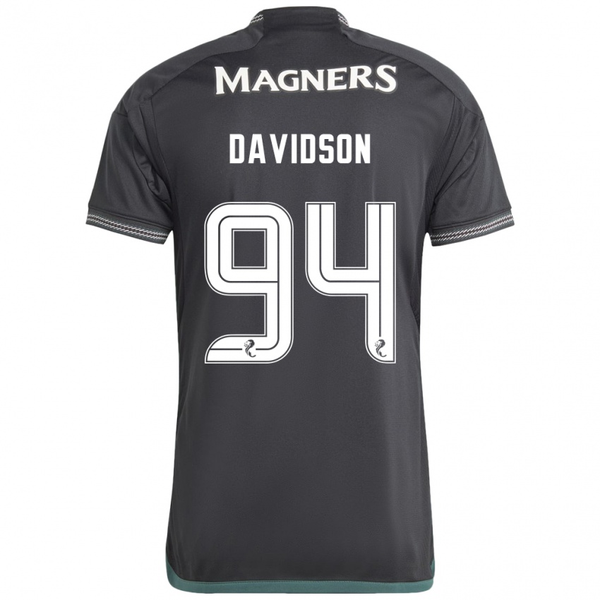 Gyermek Bruno Davidson #94 Fekete Idegenbeli Jersey 2023/24 Mez Póló Ing