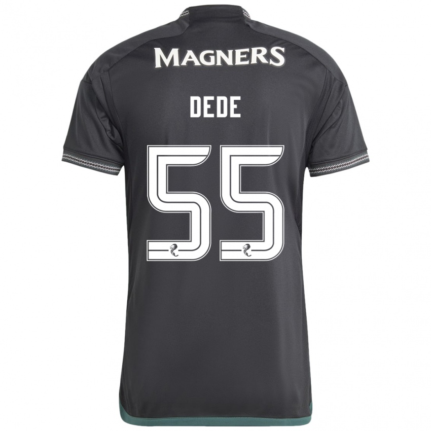 Gyermek Josh Dede #55 Fekete Idegenbeli Jersey 2023/24 Mez Póló Ing