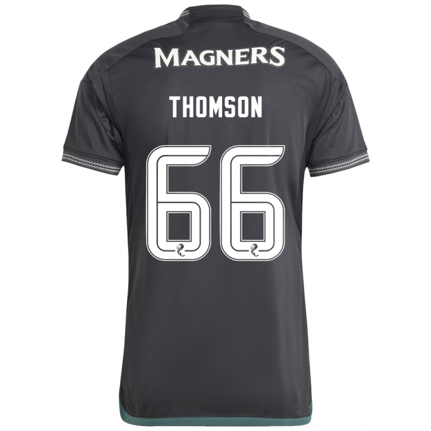 Gyermek Corey Thomson #66 Fekete Idegenbeli Jersey 2023/24 Mez Póló Ing