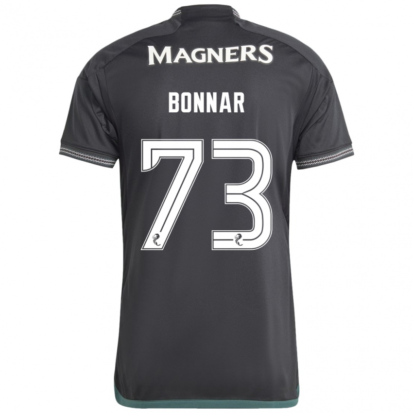 Gyermek Jude Bonnar #73 Fekete Idegenbeli Jersey 2023/24 Mez Póló Ing