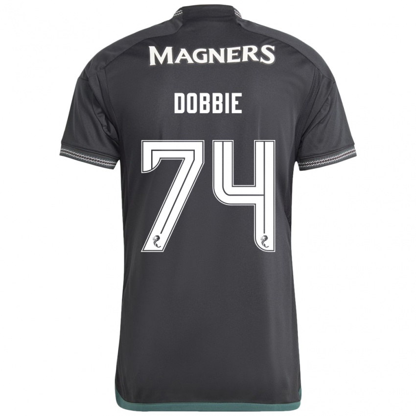 Gyermek Lewis Dobbie #74 Fekete Idegenbeli Jersey 2023/24 Mez Póló Ing