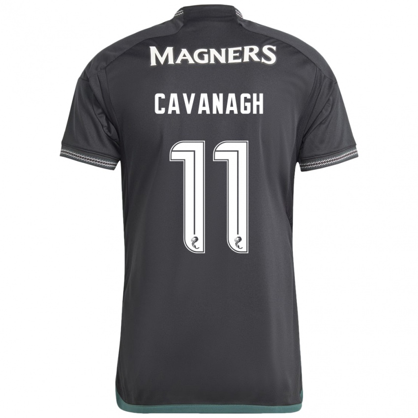 Gyermek Colette Cavanagh #11 Fekete Idegenbeli Jersey 2023/24 Mez Póló Ing