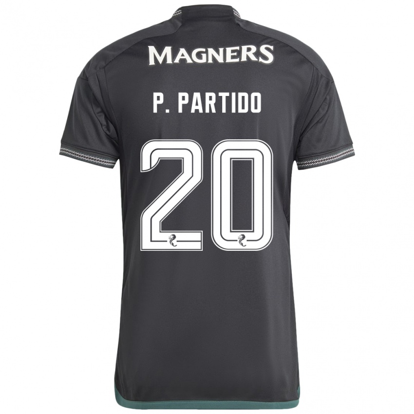 Gyermek Paula Partido #20 Fekete Idegenbeli Jersey 2023/24 Mez Póló Ing