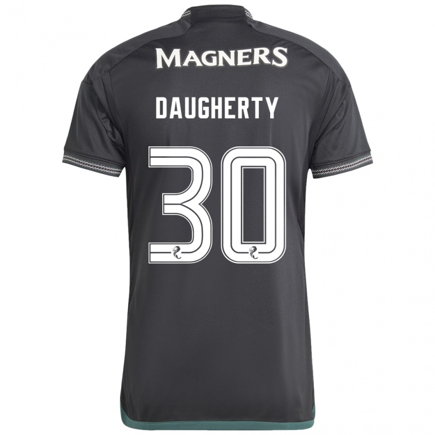 Gyermek Kelsey Daugherty #30 Fekete Idegenbeli Jersey 2023/24 Mez Póló Ing