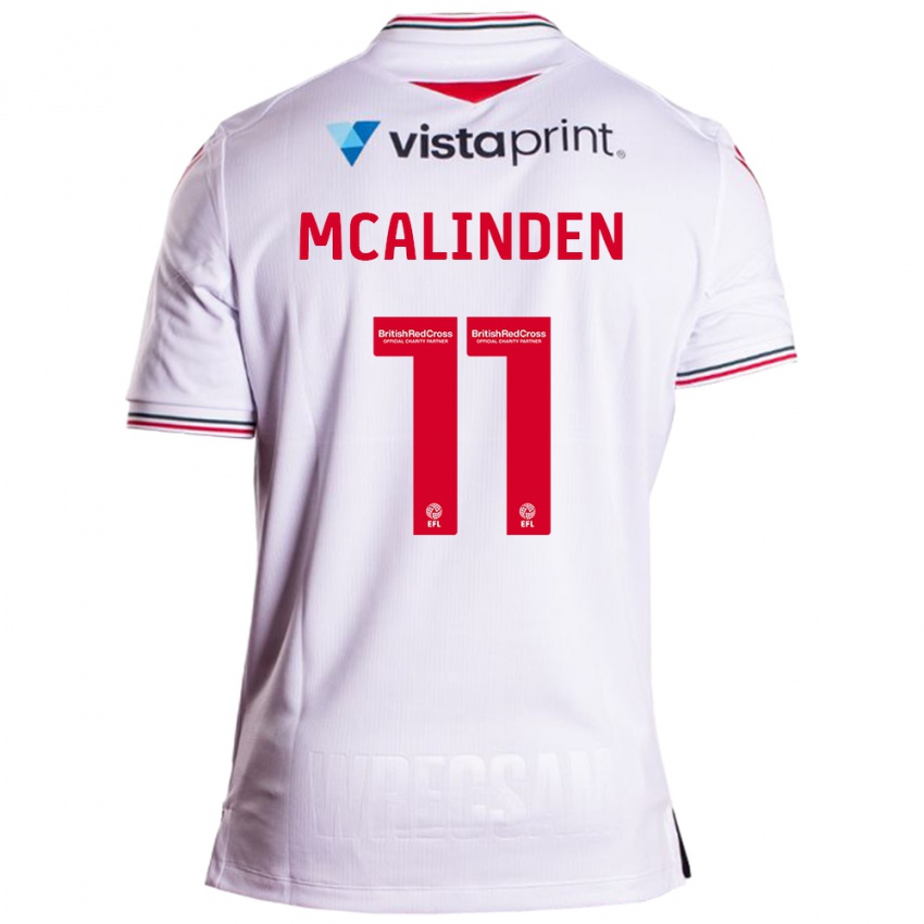 Gyermek Liam Mcalinden #11 Fehér Idegenbeli Jersey 2023/24 Mez Póló Ing