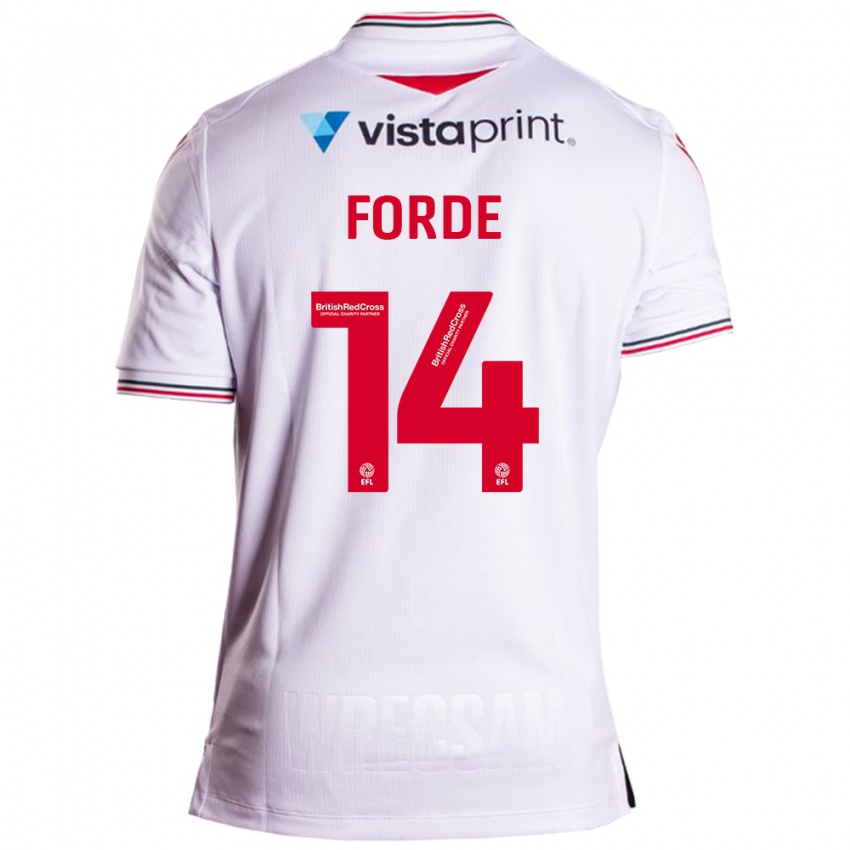 Gyermek Anthony Forde #14 Fehér Idegenbeli Jersey 2023/24 Mez Póló Ing