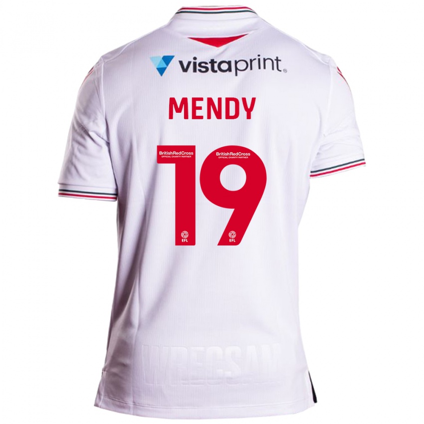 Gyermek Jacob Mendy #19 Fehér Idegenbeli Jersey 2023/24 Mez Póló Ing