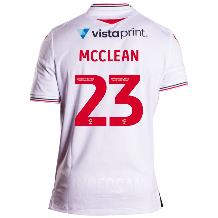 Gyermek James Mcclean #23 Fehér Idegenbeli Jersey 2023/24 Mez Póló Ing