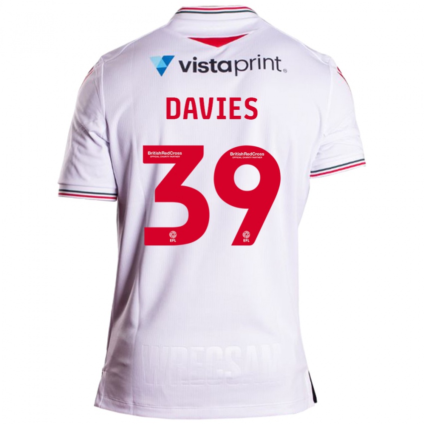 Gyermek Daniel Davies #39 Fehér Idegenbeli Jersey 2023/24 Mez Póló Ing