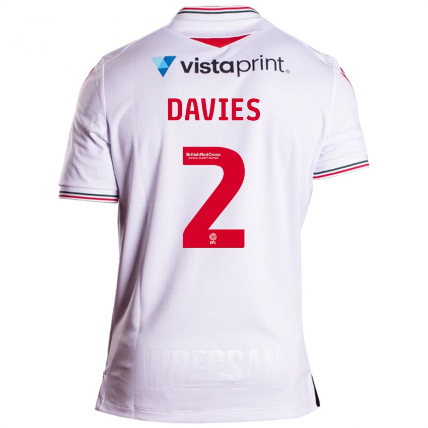 Gyermek Phoebe Davies #2 Fehér Idegenbeli Jersey 2023/24 Mez Póló Ing