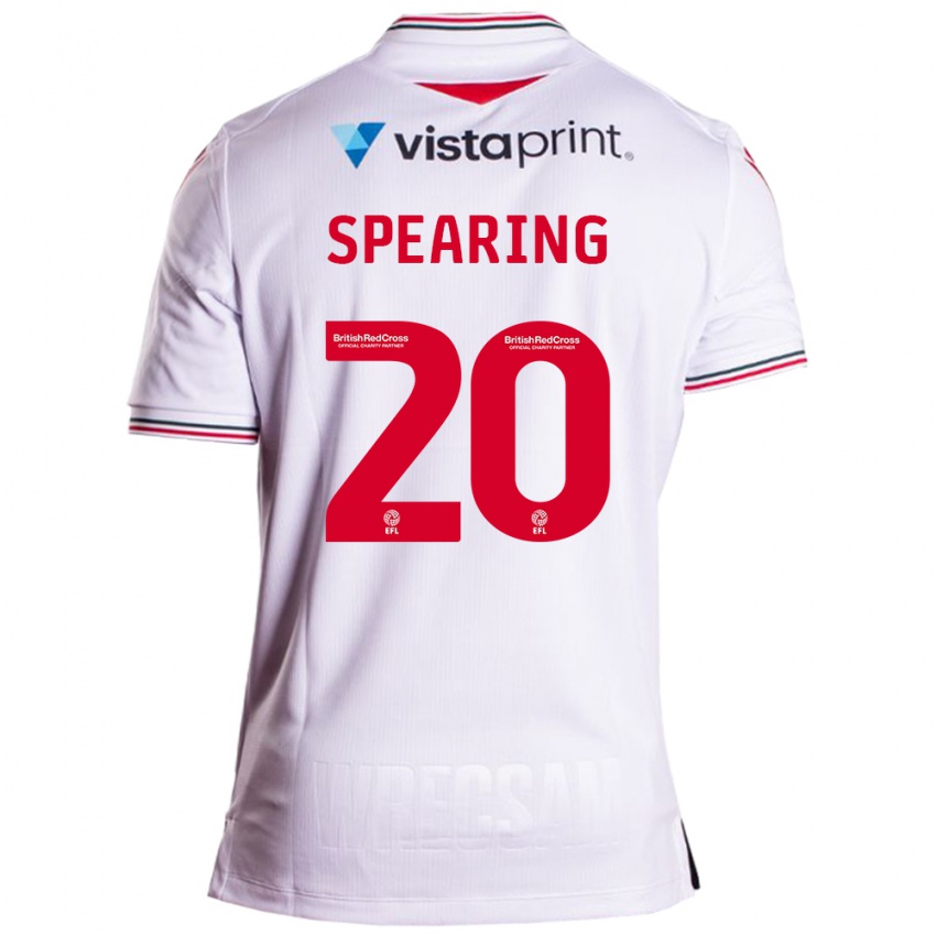 Gyermek Natasha Spearing #20 Fehér Idegenbeli Jersey 2023/24 Mez Póló Ing