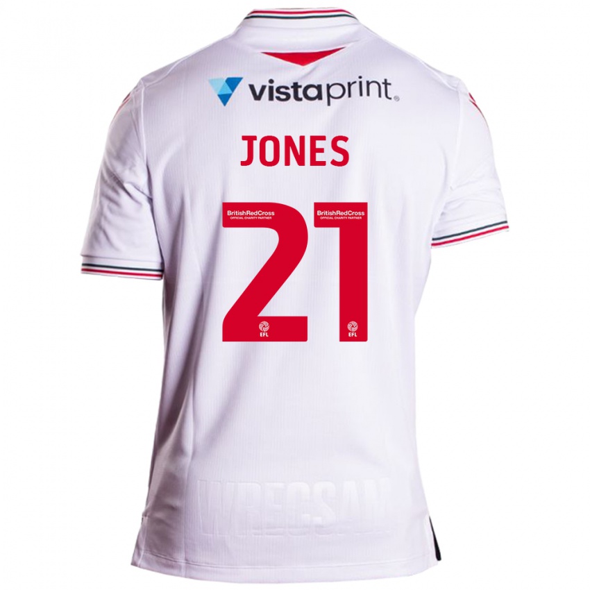 Gyermek Lili Jones #21 Fehér Idegenbeli Jersey 2023/24 Mez Póló Ing