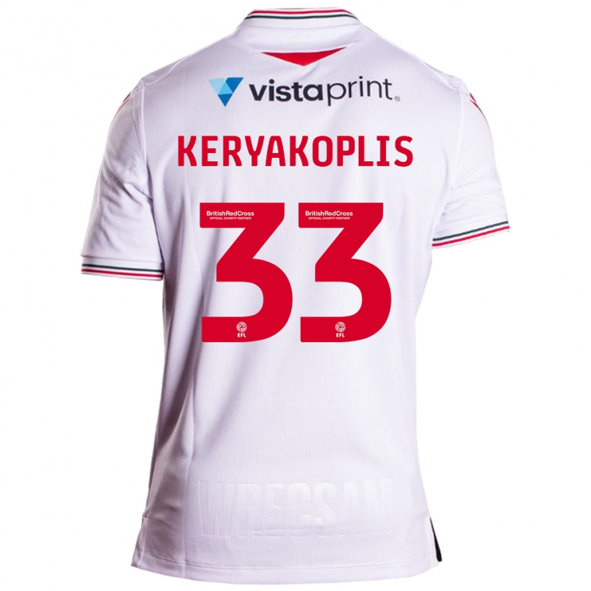 Gyermek Hannah Keryakoplis #33 Fehér Idegenbeli Jersey 2023/24 Mez Póló Ing