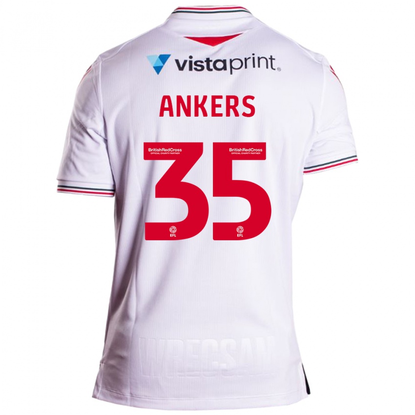 Gyermek Chloe Ankers #35 Fehér Idegenbeli Jersey 2023/24 Mez Póló Ing