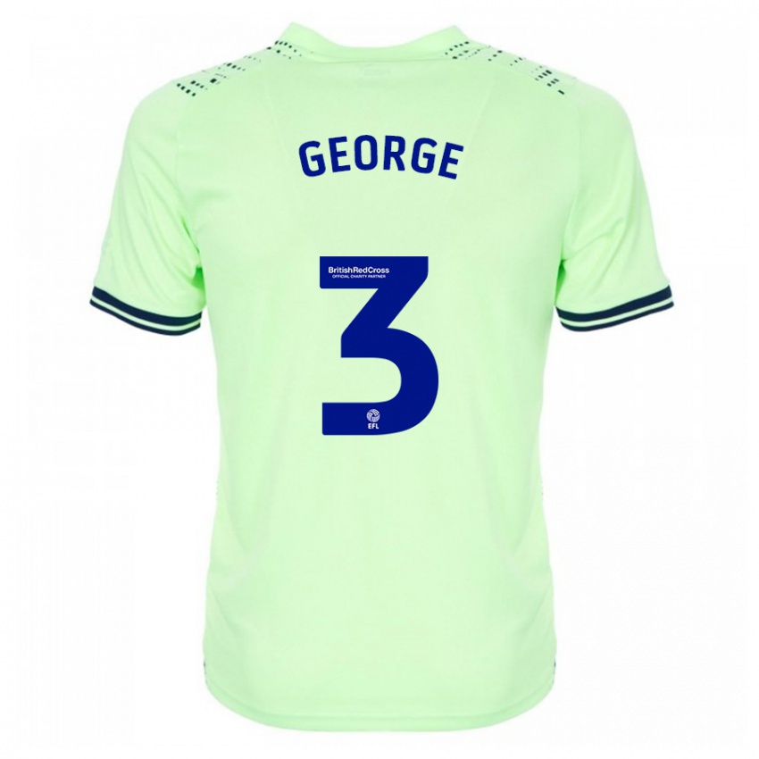 Gyermek Hannah George #3 Haditengerészet Idegenbeli Jersey 2023/24 Mez Póló Ing