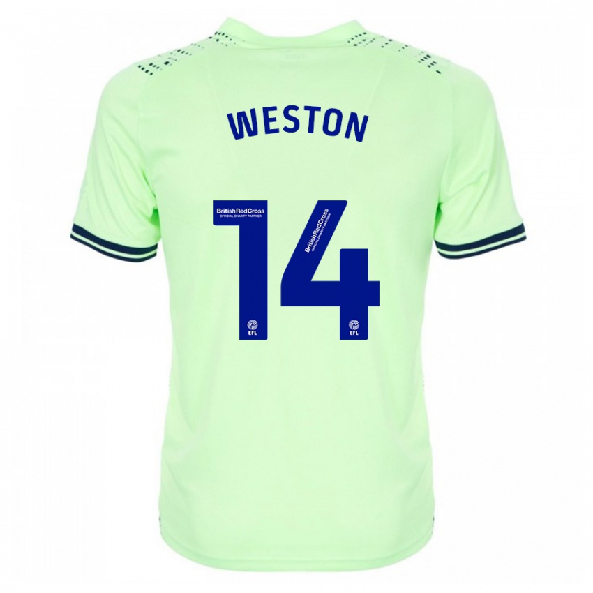 Gyermek Steph Weston #14 Haditengerészet Idegenbeli Jersey 2023/24 Mez Póló Ing