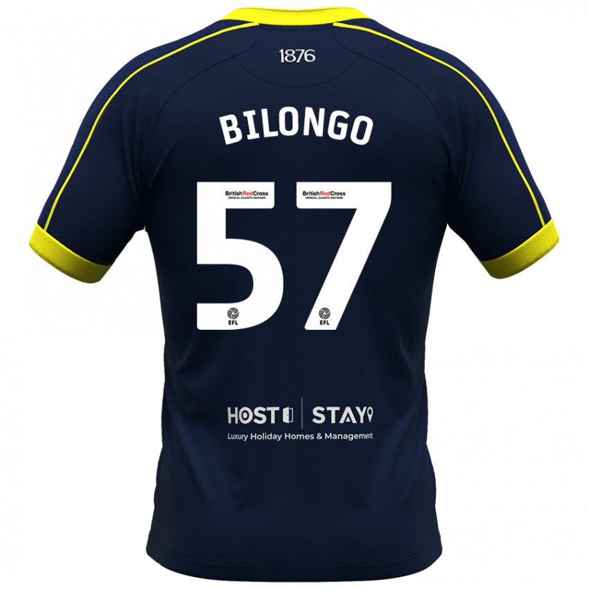 Gyermek Bryant Bilongo #57 Haditengerészet Idegenbeli Jersey 2023/24 Mez Póló Ing