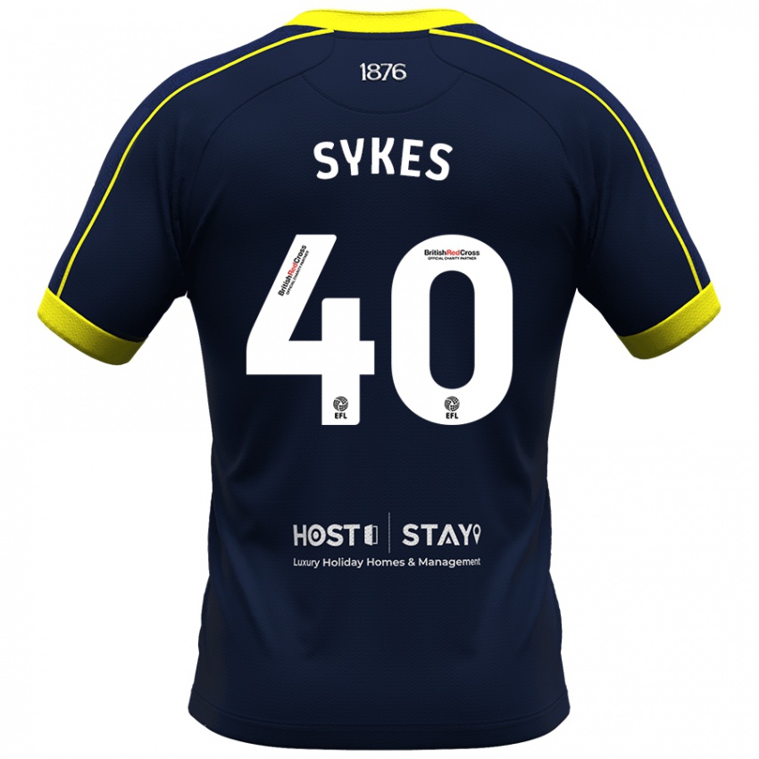 Gyermek Cain Sykes #40 Haditengerészet Idegenbeli Jersey 2023/24 Mez Póló Ing