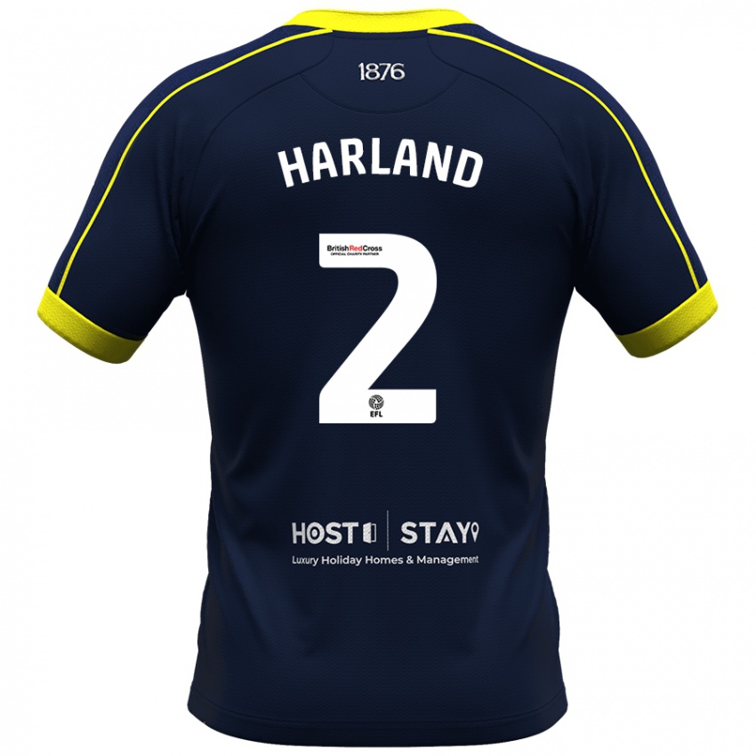 Gyermek Jane Harland #2 Haditengerészet Idegenbeli Jersey 2023/24 Mez Póló Ing