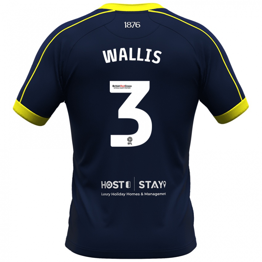 Gyermek Emma Wallis #3 Haditengerészet Idegenbeli Jersey 2023/24 Mez Póló Ing