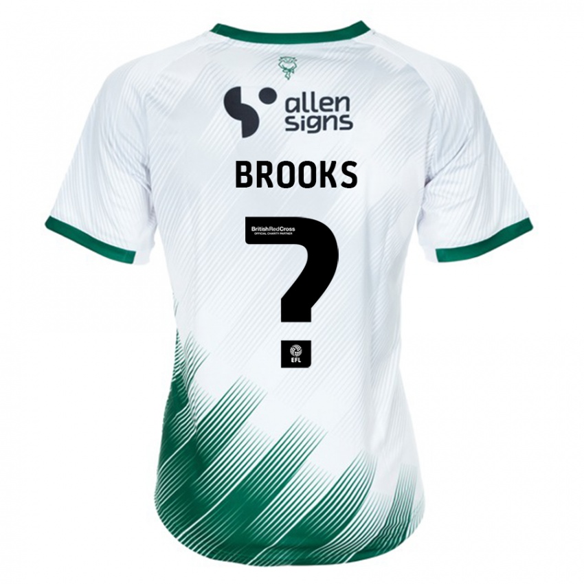 Gyermek Billy Brooks #0 Fehér Idegenbeli Jersey 2023/24 Mez Póló Ing