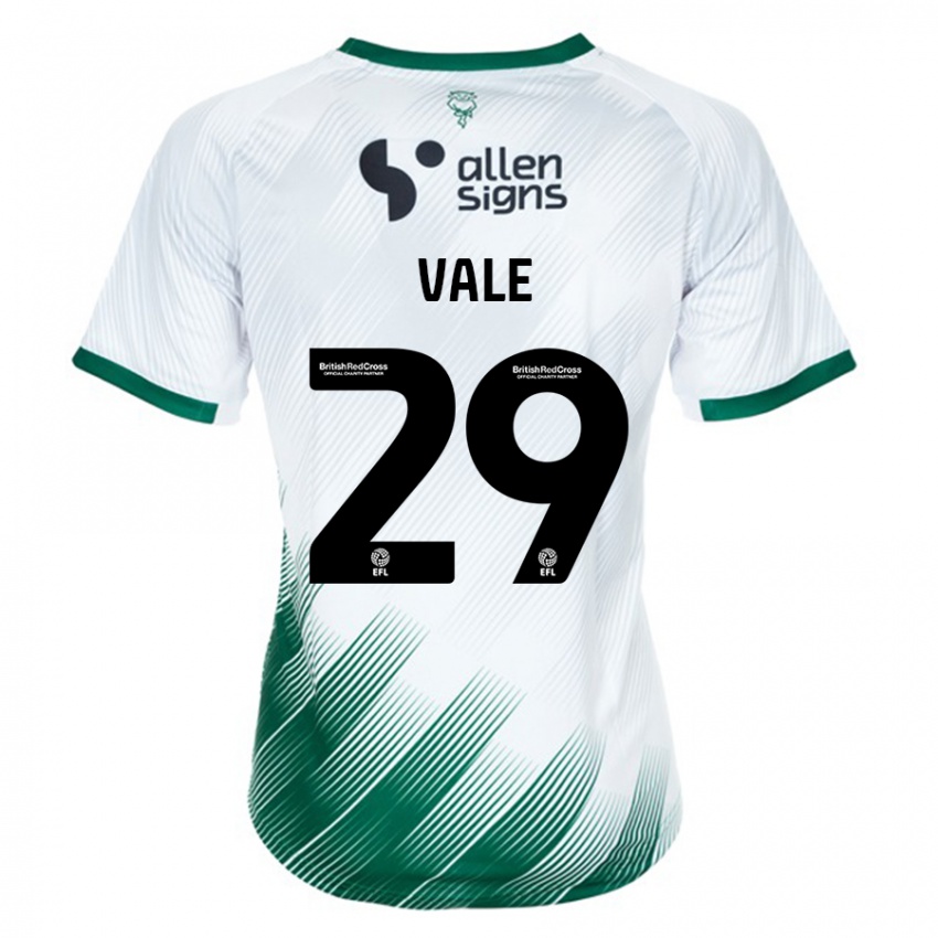 Gyermek Jack Vale #29 Fehér Idegenbeli Jersey 2023/24 Mez Póló Ing