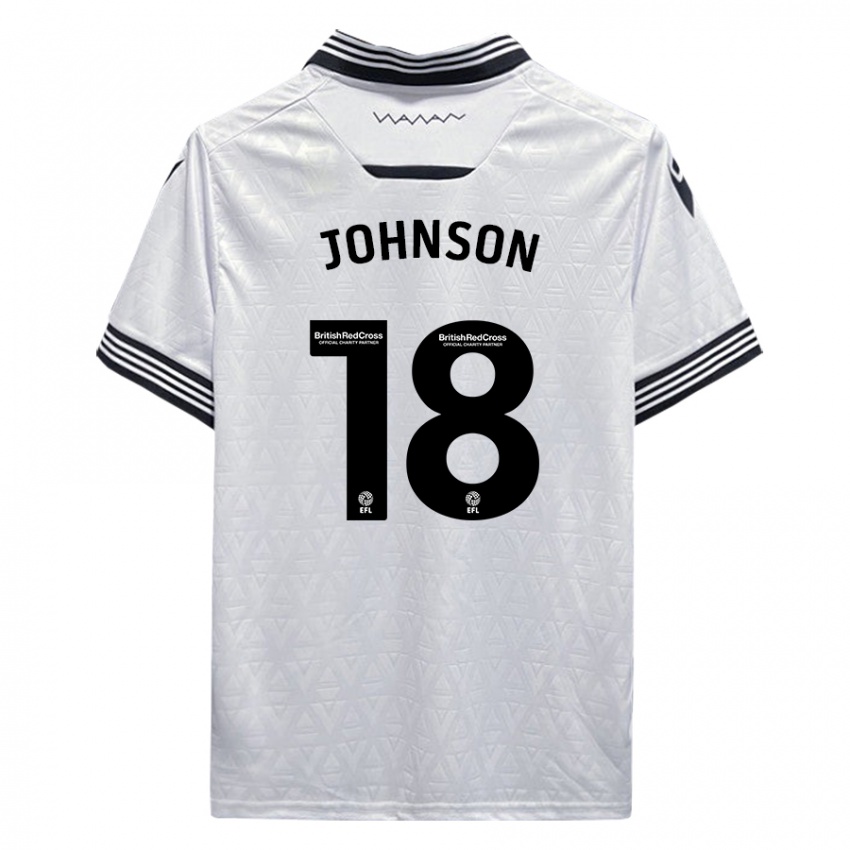 Gyermek Marvin Johnson #18 Fehér Idegenbeli Jersey 2023/24 Mez Póló Ing