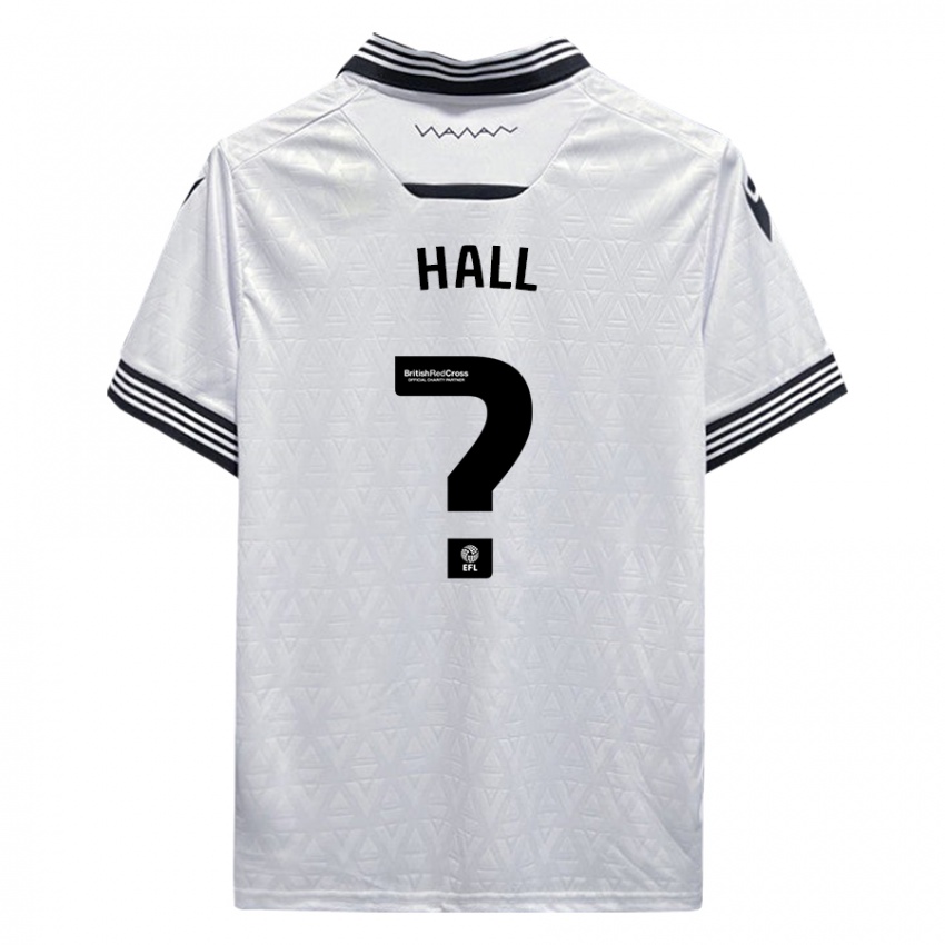 Gyermek Jack Hall #0 Fehér Idegenbeli Jersey 2023/24 Mez Póló Ing