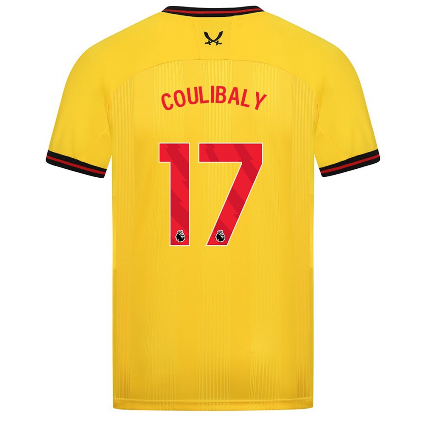 Gyermek Ismaila Coulibaly #17 Sárga Idegenbeli Jersey 2023/24 Mez Póló Ing