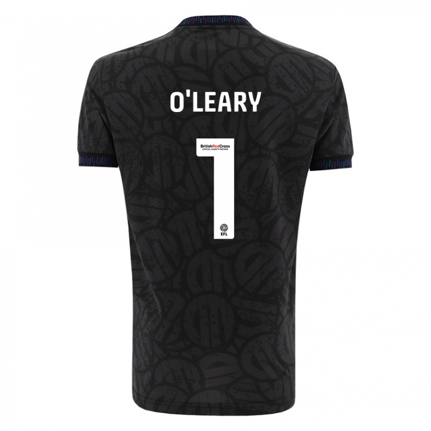 Gyermek Max O'leary #1 Fekete Idegenbeli Jersey 2023/24 Mez Póló Ing