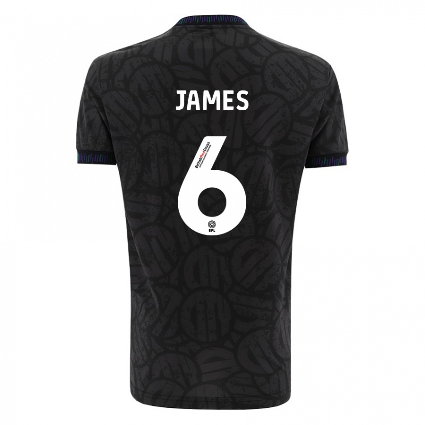 Gyermek Matty James #6 Fekete Idegenbeli Jersey 2023/24 Mez Póló Ing