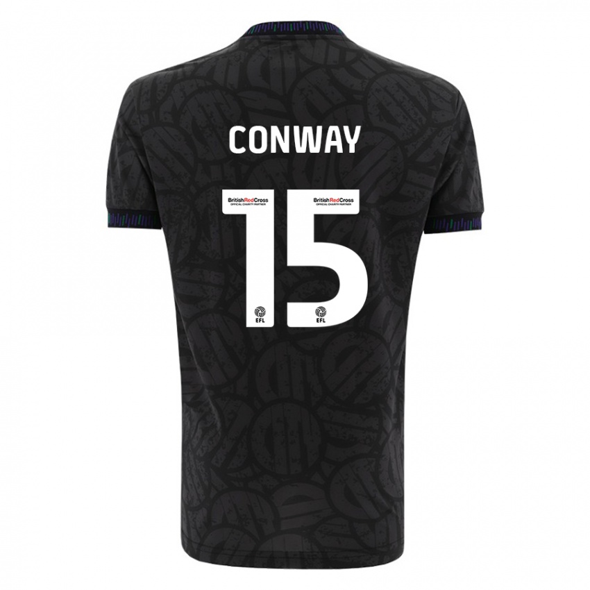 Gyermek Tommy Conway #15 Fekete Idegenbeli Jersey 2023/24 Mez Póló Ing