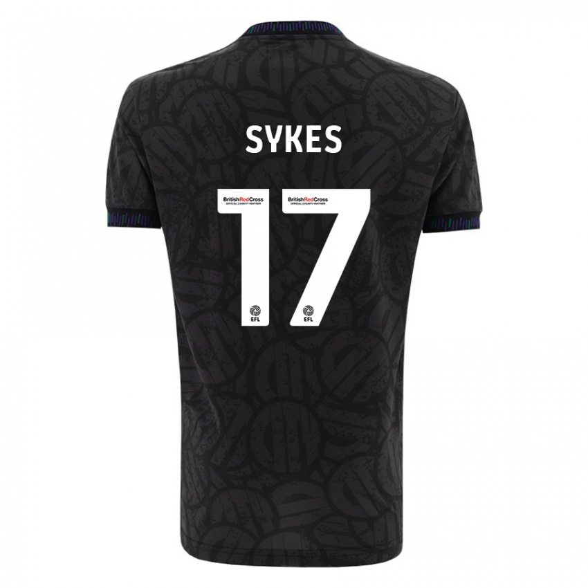 Gyermek Mark Sykes #17 Fekete Idegenbeli Jersey 2023/24 Mez Póló Ing