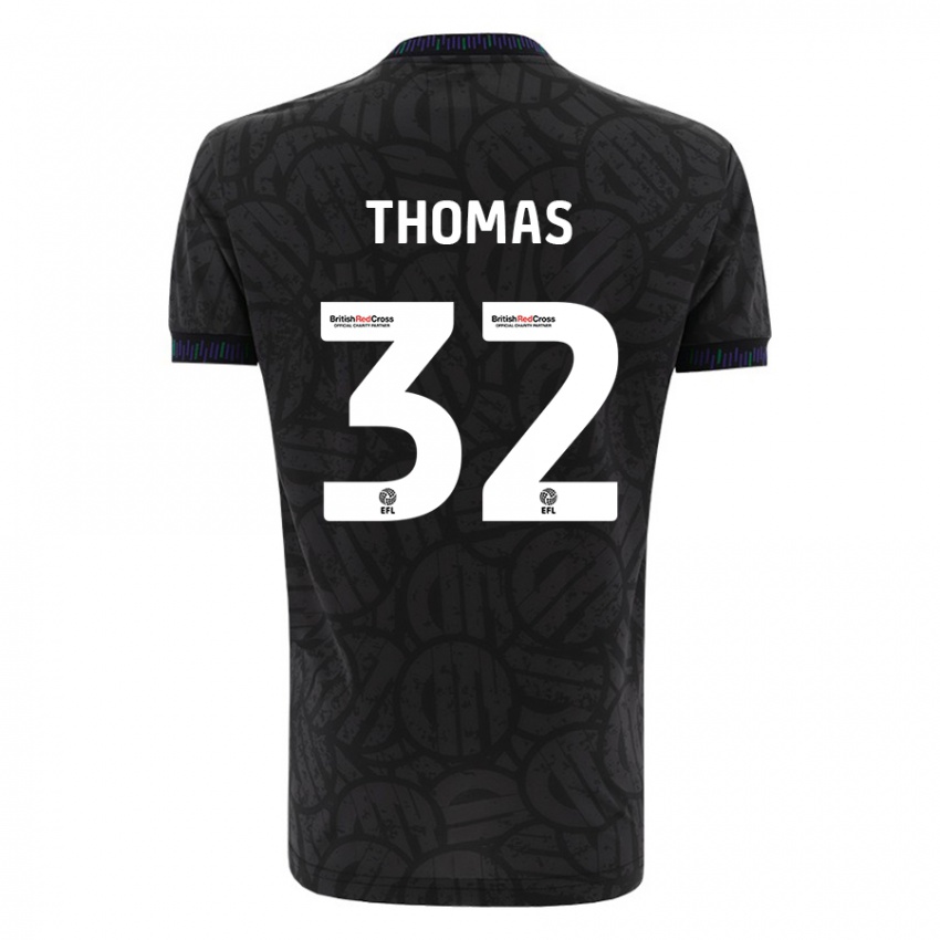 Gyermek Lewis Thomas #32 Fekete Idegenbeli Jersey 2023/24 Mez Póló Ing